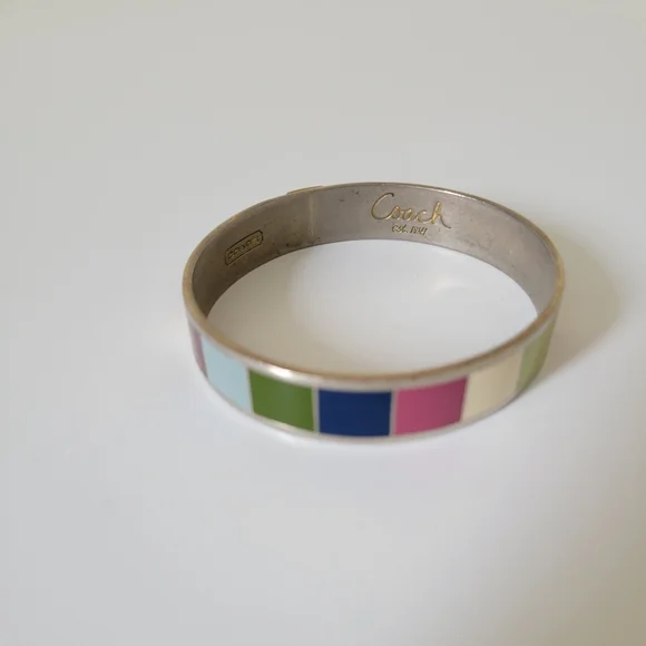 Coach Multicolor Enamel Bangle Bracelet Coach Signature C Enamel Bangle Bracelet - Multicolor • Price » main image 3